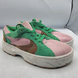 Jeffery Campbell Limit Platform Womens 7.5 Pink Green Sneakers Shoes Casual walk